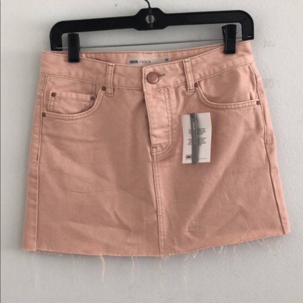 Never Worn Peach Denim Skirt